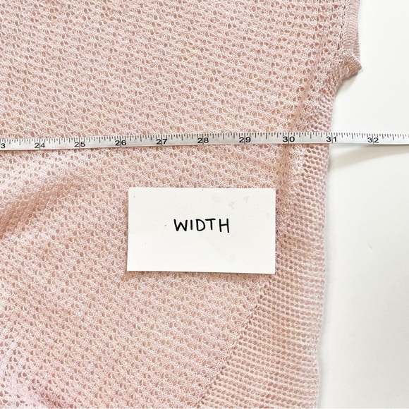 All Saints Itat Twist Tee Small‎ Candy Pink open knit flowy  sheer oversized - Picture 9 of 11